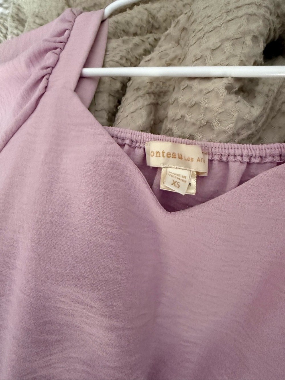 Monteau Dusty Pink Tiered Midi Dress with Puff Sleeves - Picture 2 of 2